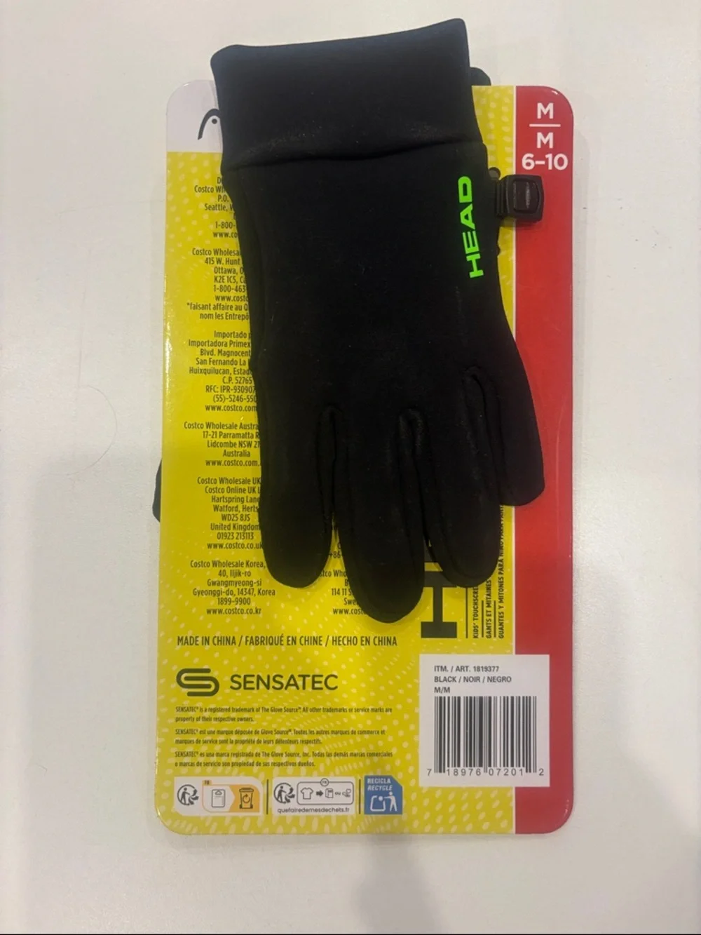 HEAD Dark Gloves size M